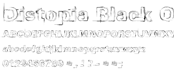 Distopia Black Outlines font